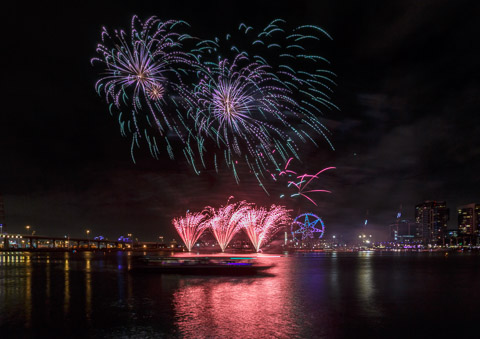 Docklands Fireworks in July & August 2015